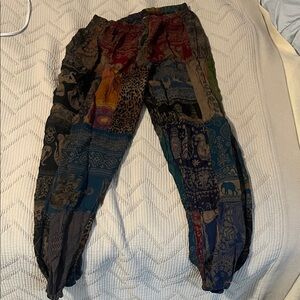 Multicolor Bohemian Style Pants